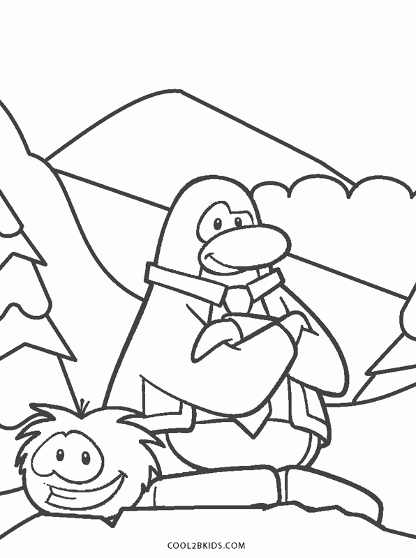 club penguin coloring pages and printables