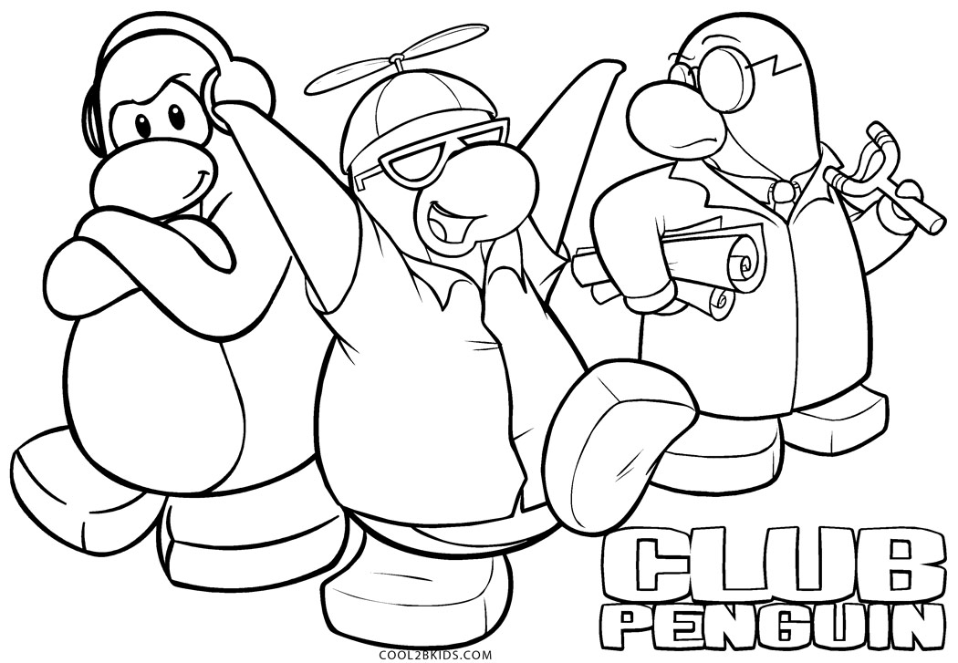 club penguin coloring pages and printables