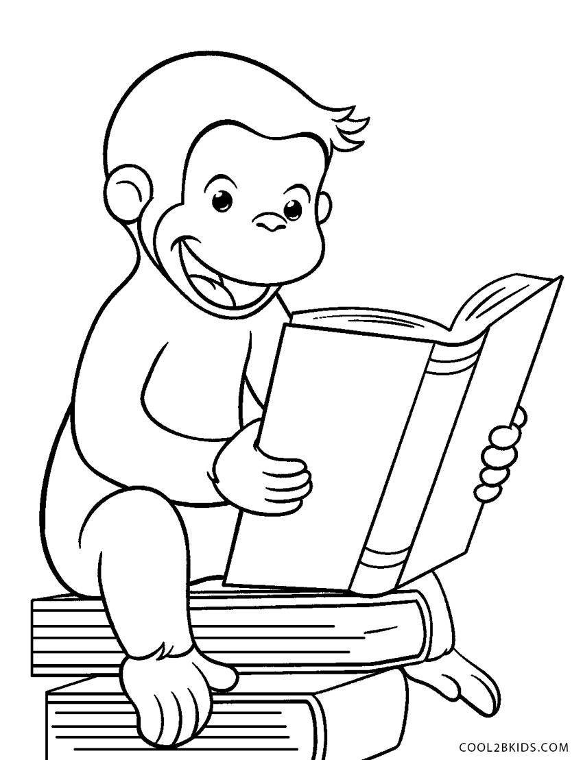 Curious George colorindo páginas para crianças - GBcolouring