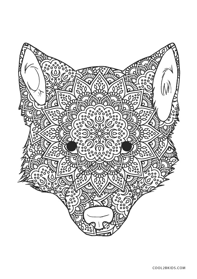 free printable wolf coloring pages for kids