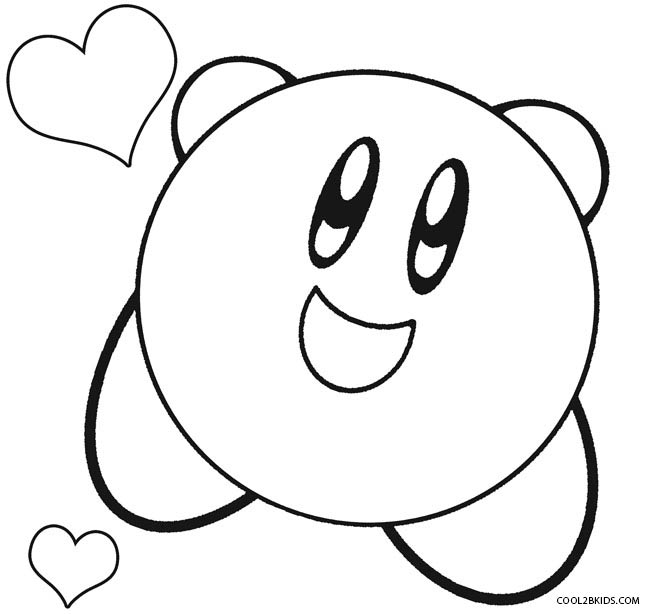 Dibujo de Kirby para colorear - Páginas para imprimir gratis