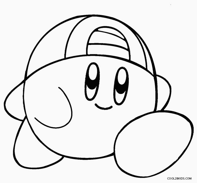 Dibujo de Kirby para colorear - Páginas para imprimir gratis