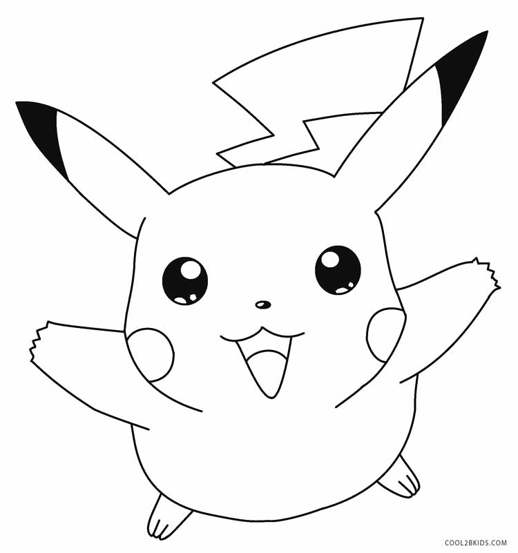 ▷ Dibujos Pikachu para dibujar, imprimir, colorear y recortar