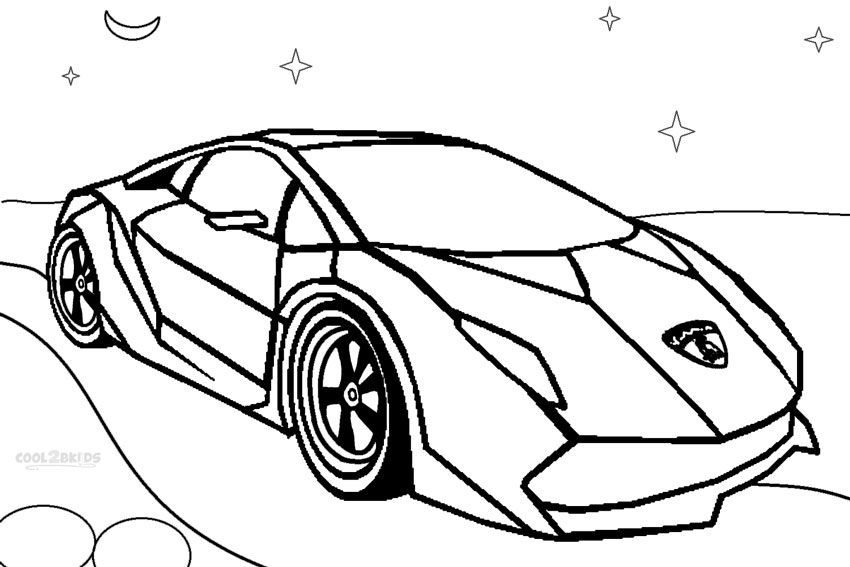  Dibujo de Lamborghini para colorear