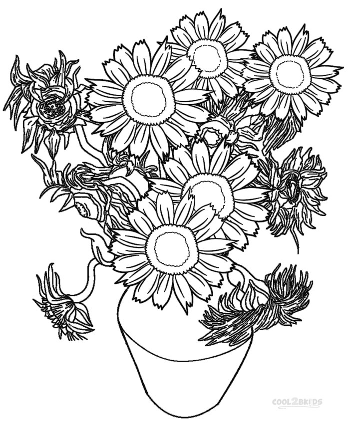 Dibujos de Girasol para colorear - Páginas para imprimir gratis