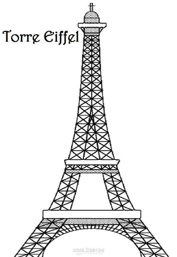 Torre Eiffel Para Colorear