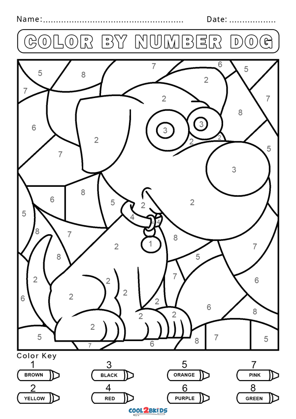 Free Color by Number Worksheets - Cool2bKids