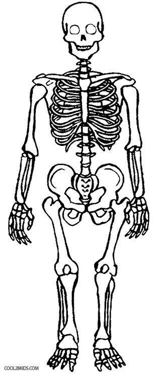 Dibujo de Esqueleto para colorear - Páginas para imprimir gratis