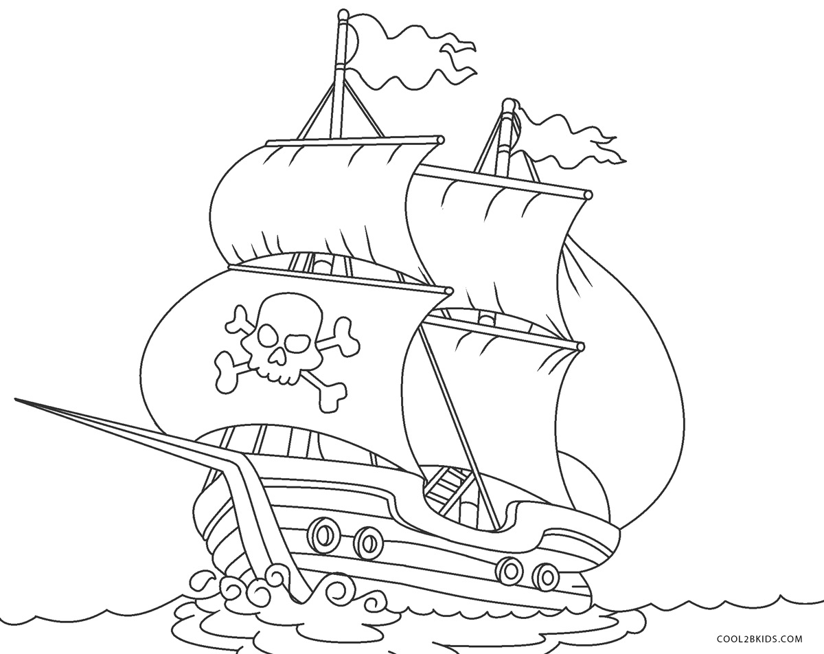 coloring book pages for pirates