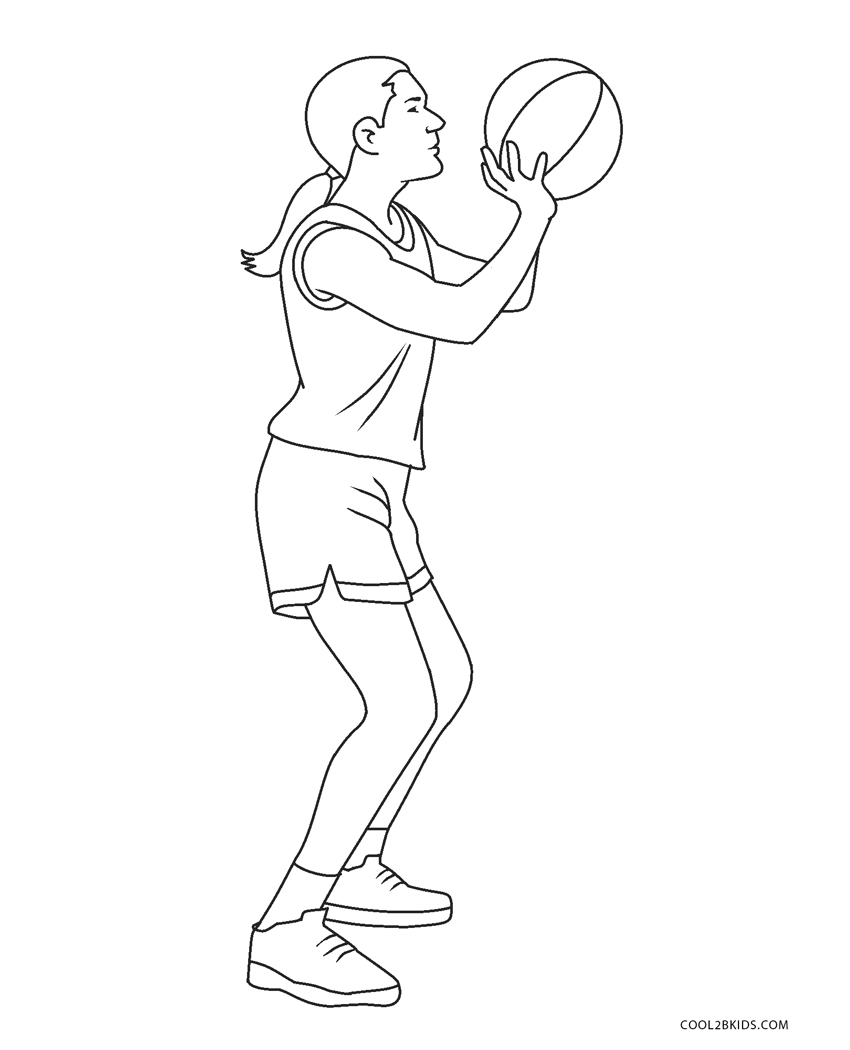 Girls Playing Basketball Coloring Page Coloriage Basketball My XXX 