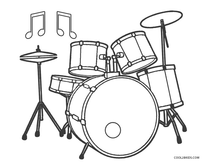 instrumentos musicales para colorear para niños
