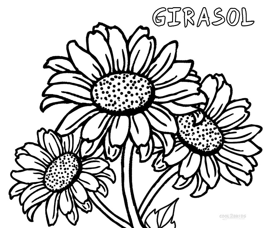 Dibujos de Girasol para colorear - Páginas para imprimir gratis