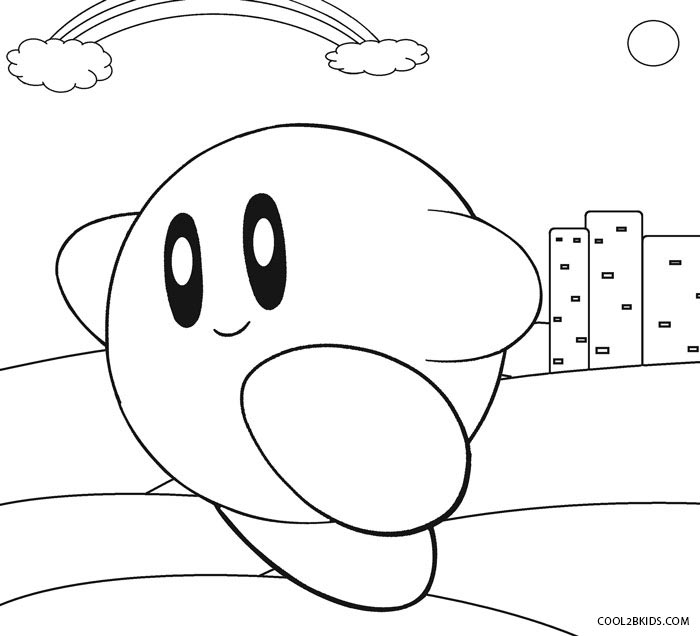 Dibujo de Kirby para colorear - Páginas para imprimir gratis