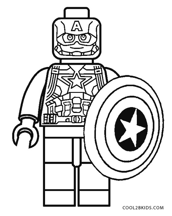 capitan america lego dibujo