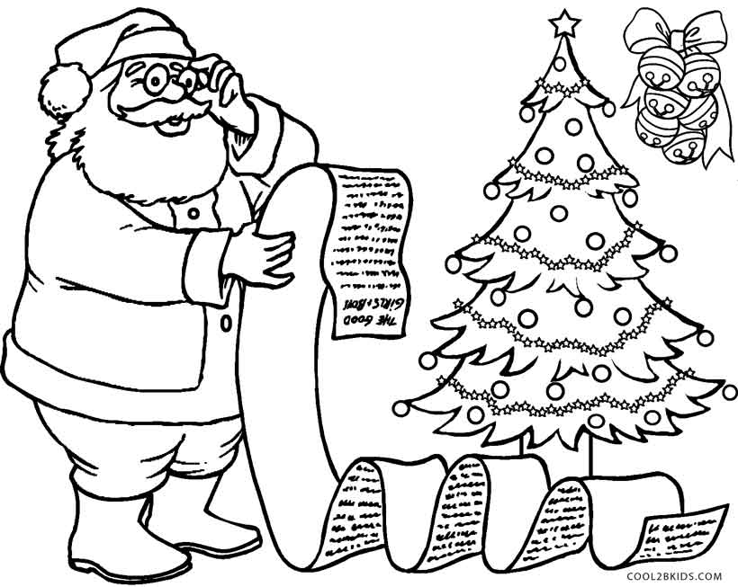 Dibujos de Papa Noel para colorear - Páginas para imprimir gratis