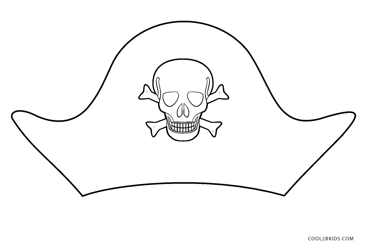 Pirate Hat Template Printable Sketch Coloring Page