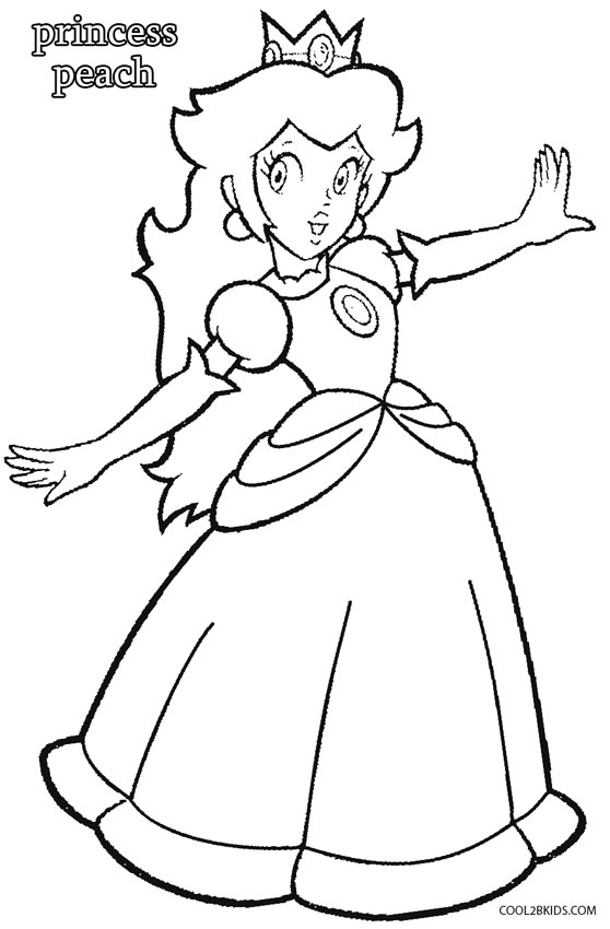 Dibujos de Princesa peach para colorear - Páginas para imprimir gratis