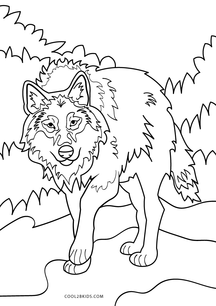 free printable wolf coloring pages for kids