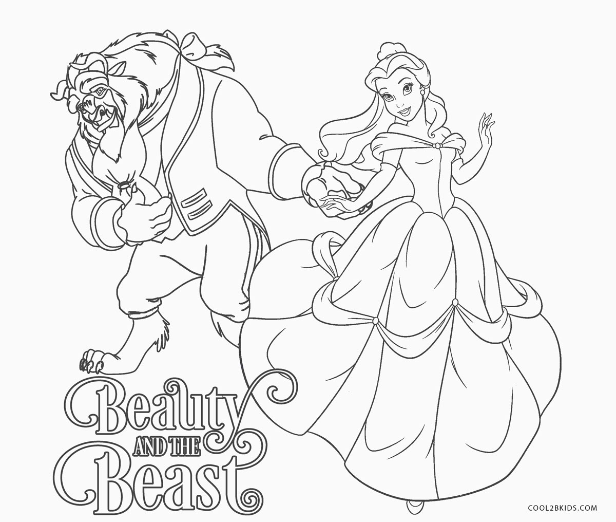 Free Printable Beauty And The Beast Coloring Pages For Kids