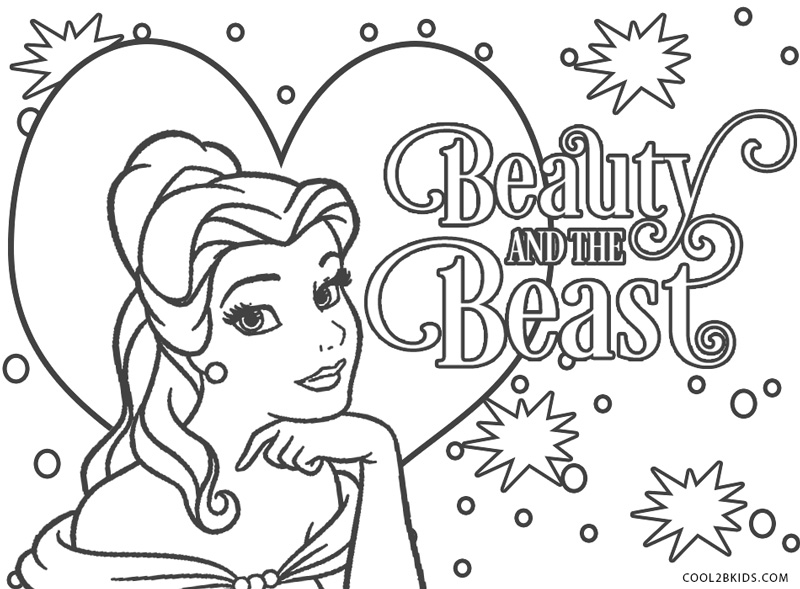 Free Printable Beauty And The Beast Coloring Pages For Kids