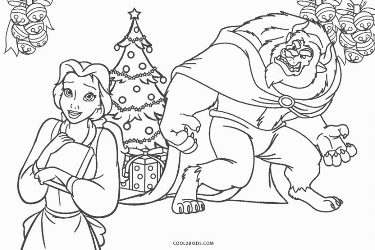 944 Unicorn Beauty And The Beast Christmas Coloring Pages with disney character