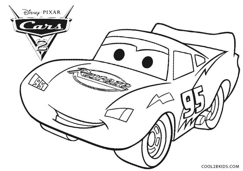 Cars 2 Lightning Mcqueen Coloring Pages.