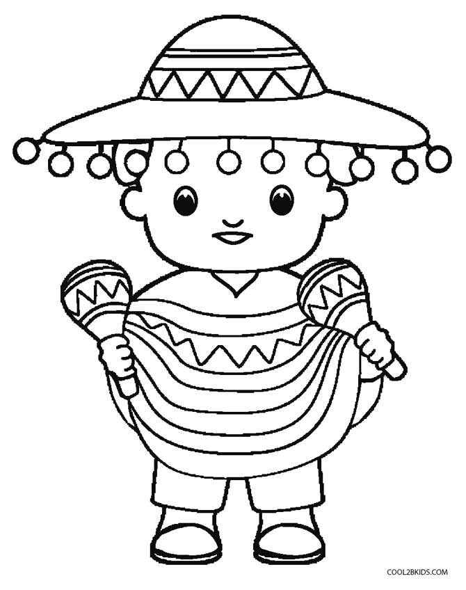 Dibujos De Cinco De Mayo Para Colorear Páginas Para Imprimir Gratis