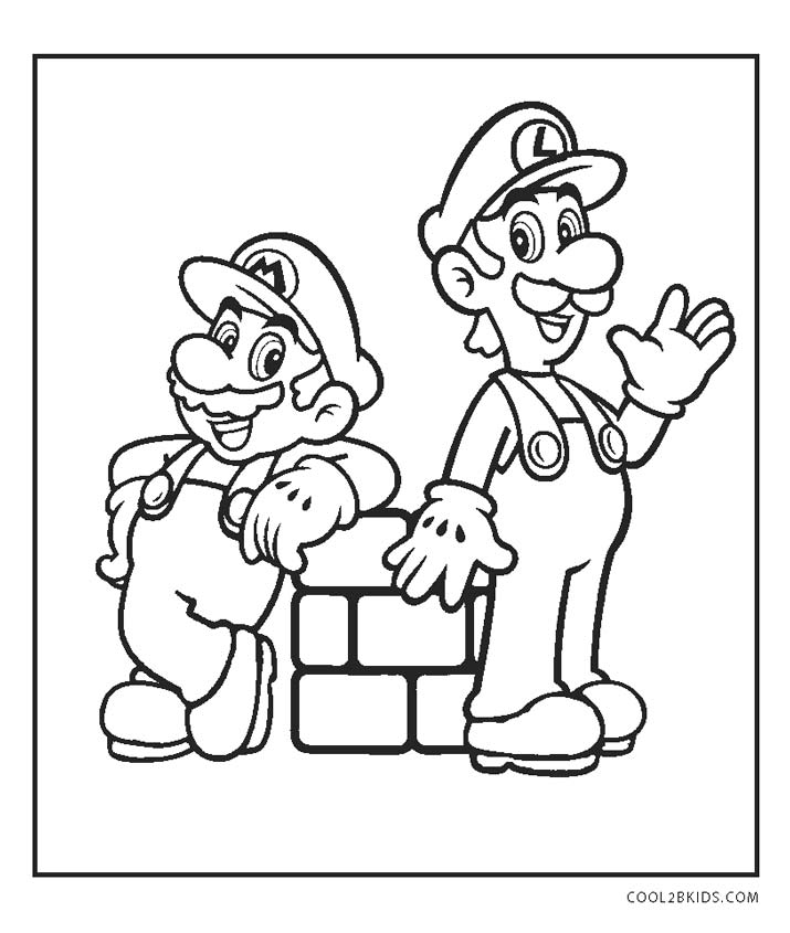 Estados Unidos desempleo En cantidad Dibujos de Mario para colorear - Páginas para imprimir gratis