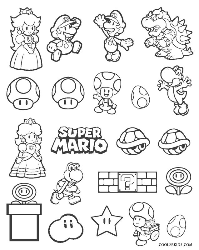 Dibujos de Mario para colorear - Páginas para imprimir gratis