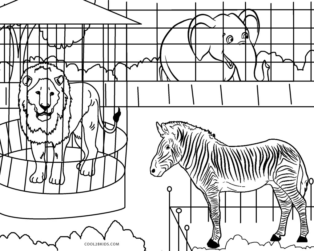 zoo animal coloring pages for kids printable