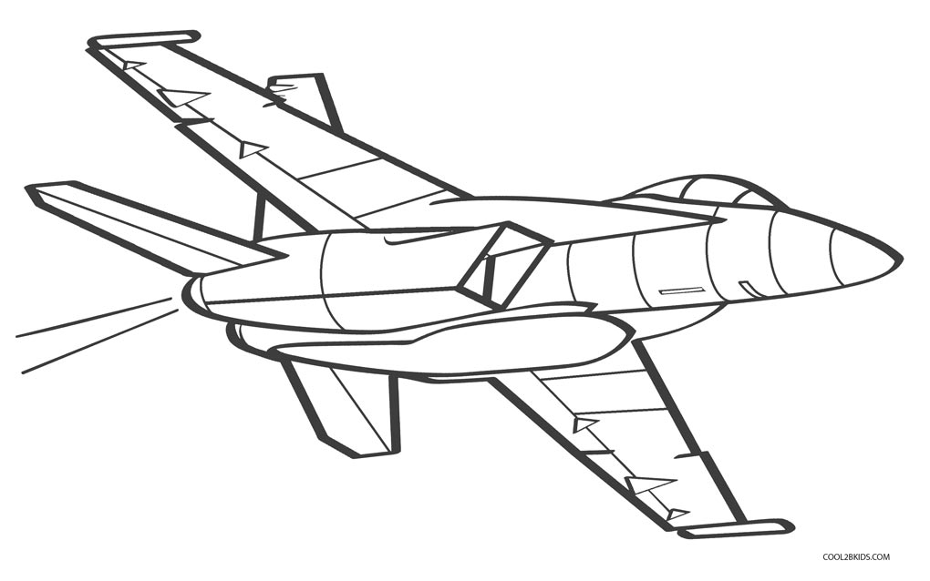 Avião infantil para colorir e pintar - Imprimir Desenhos