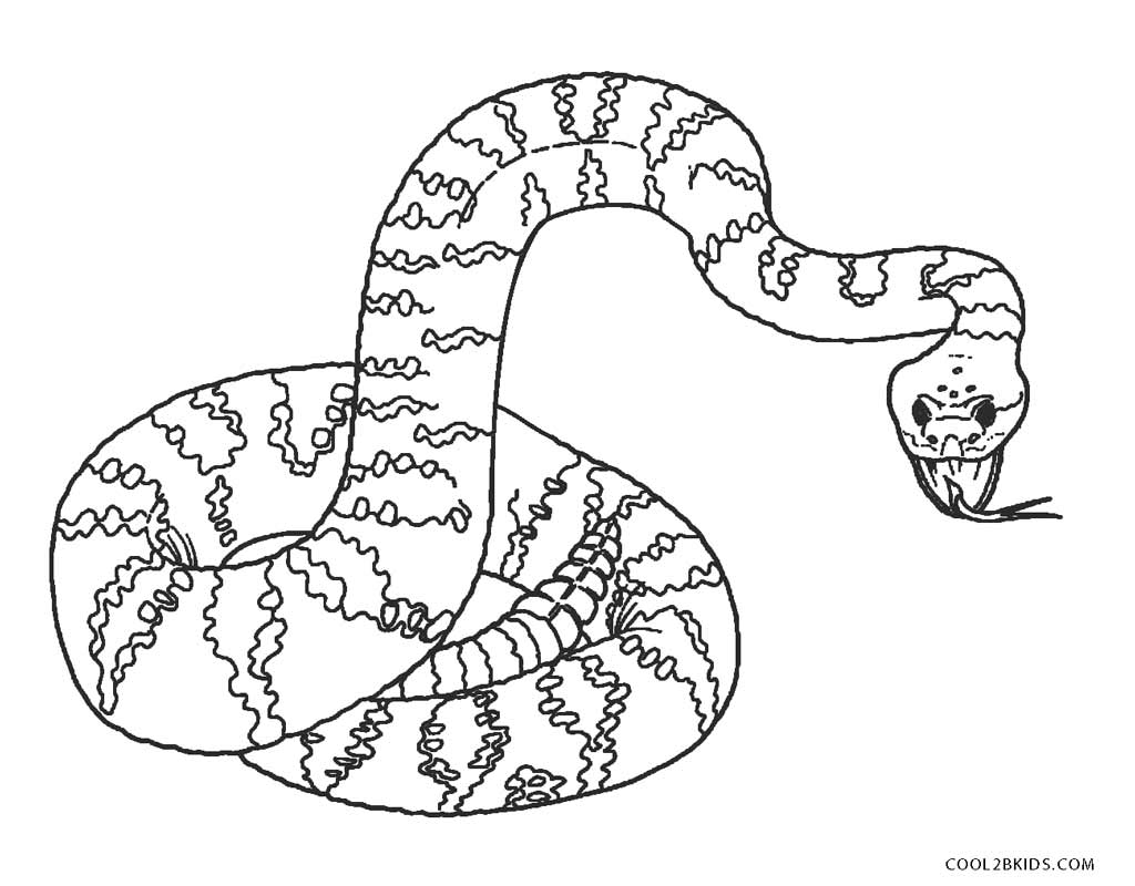 Desenhos de cobra vermelha para colorir