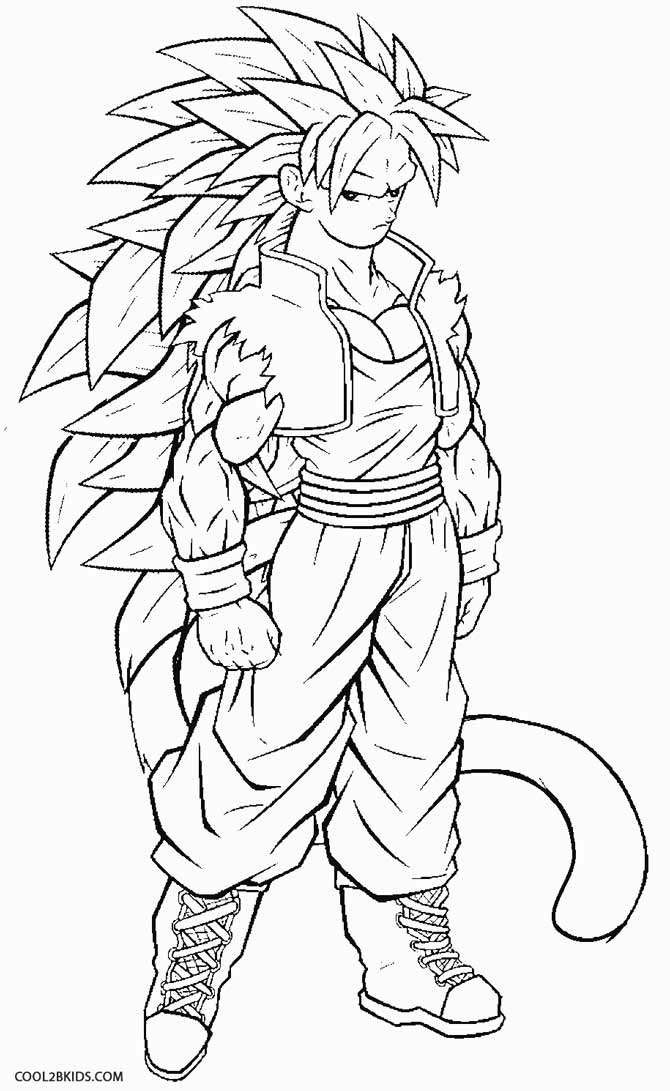 Dragon Ball Goku – Páginas para colorir imprimíveis gratuitas