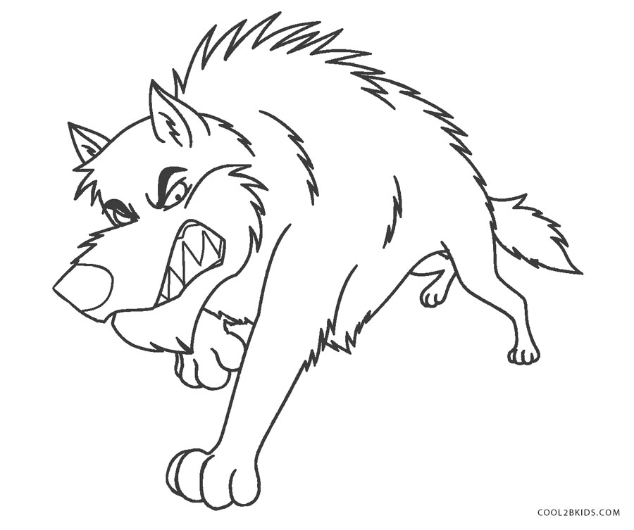 Desenhos para colorir de lobos fofos - imprimíveis grátis e fáceis