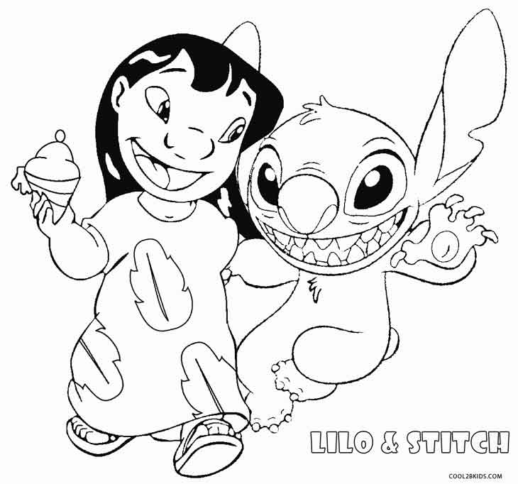 Lilo e Stitch - páginas para colorir para crianças - Lilo e Stitch