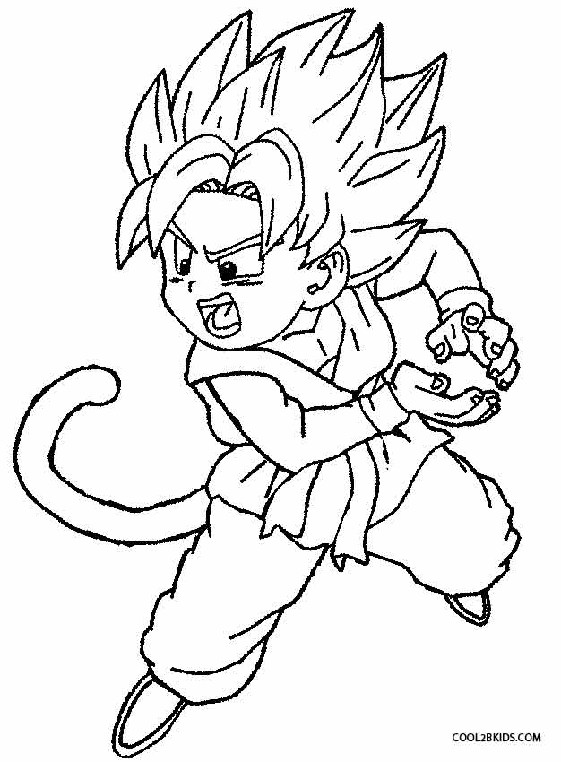 Desenhos de Goku para colorir - Páginas para impressão grátis