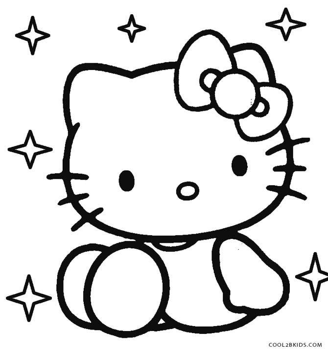 Desenhos de Hello Kitty para colorir - Páginas para impressão grátis