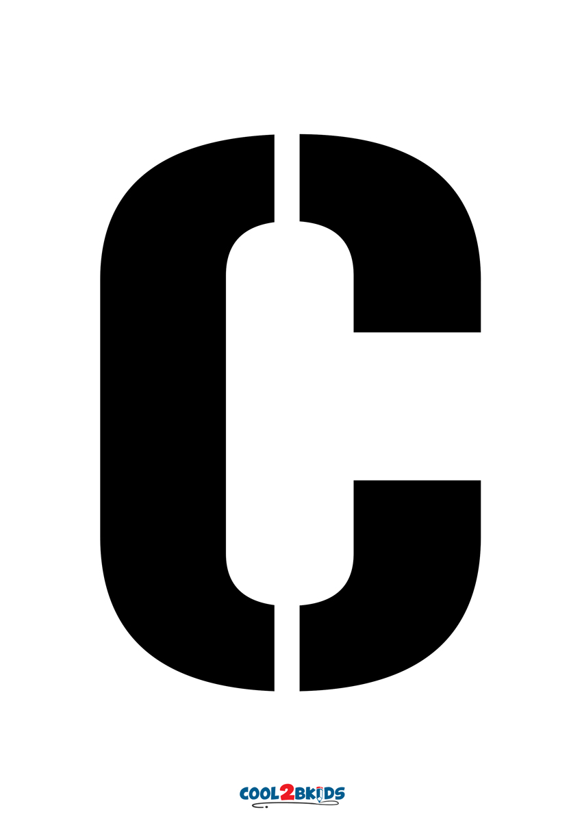 Printable Letter Stencils For Block And Small Font - letter c roblox