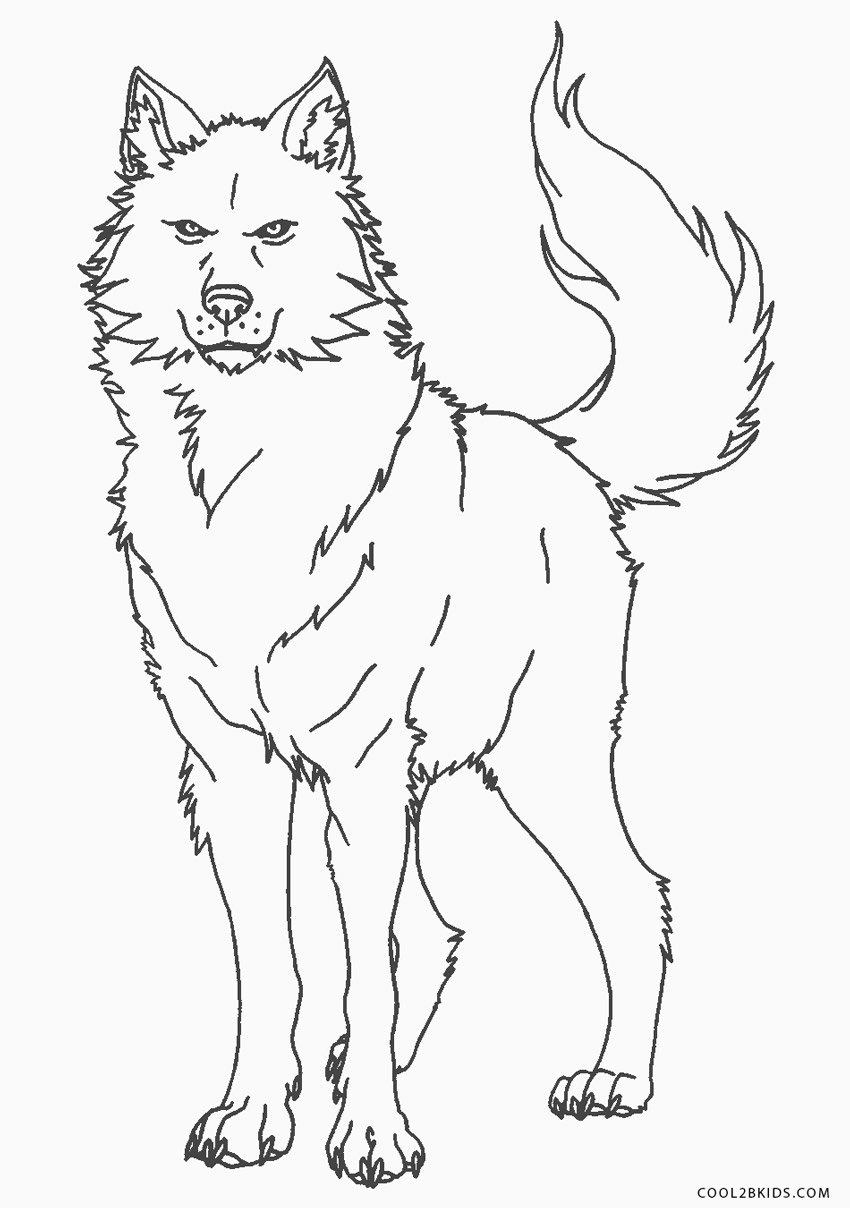 Desenhos para colorir de desenho de um lobo para colorir online  