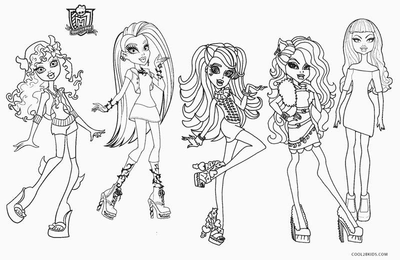 Desenhos das Monster High para colorir - 6 passos