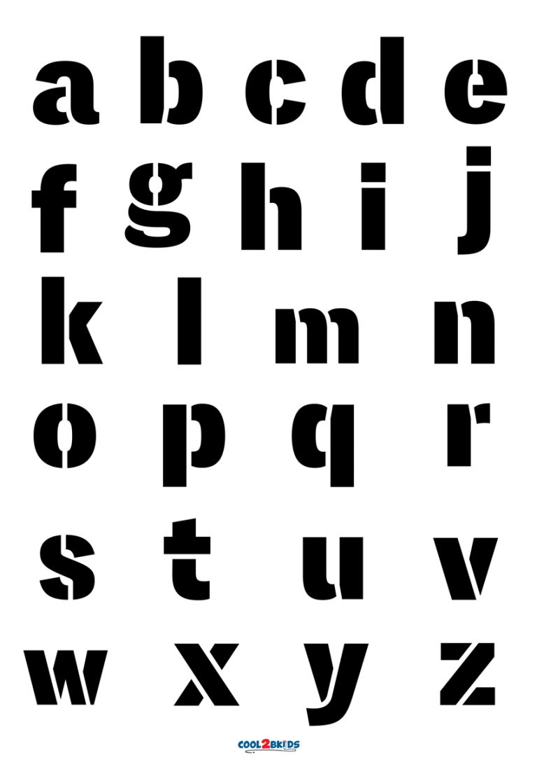 Stencil Lowercase Font