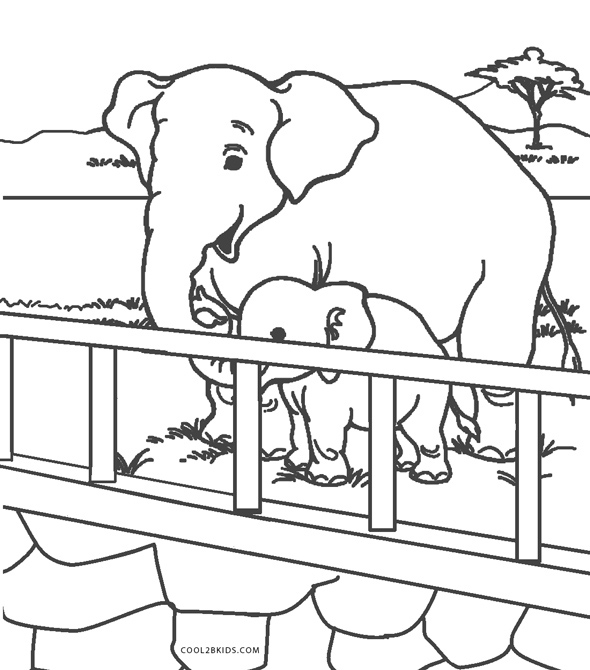 Free Printable Zoo Coloring Pages For Kids