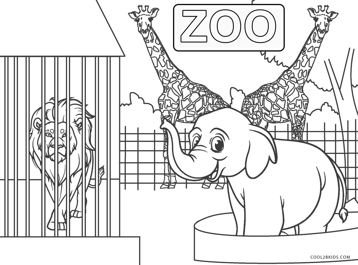 Download Free Printable Zoo Coloring Pages For Kids