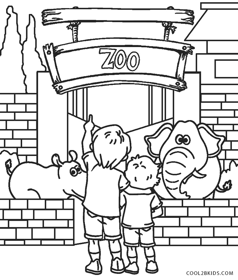 Free Printable Zoo Coloring Pages For Kids