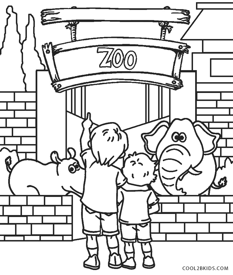 Download Free Printable Zoo Coloring Pages For Kids