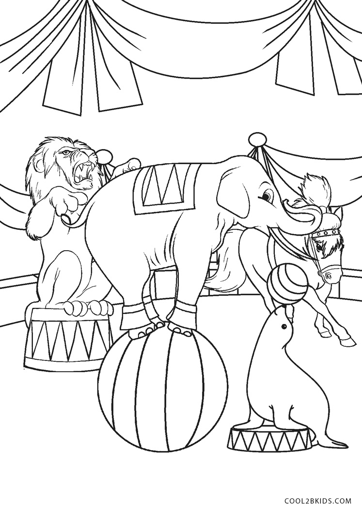 Free Printable Circus Coloring Pages