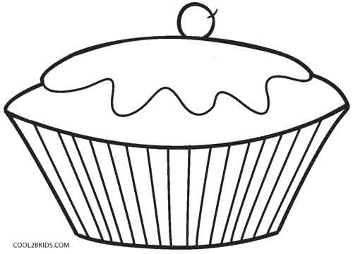 lindo desenho de cupcake kawaii para colorir para crianças 14399641 Vetor  no Vecteezy