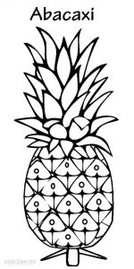 Desenhos de Abacaxi para colorir - Páginas para impressão grátis