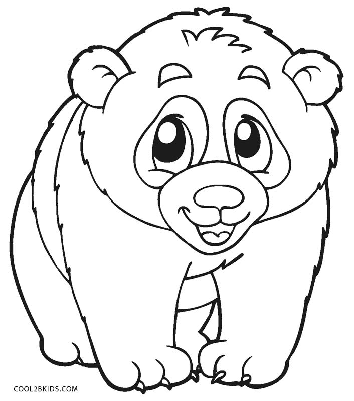 Desenho de Urso Panda Gigante para colorir