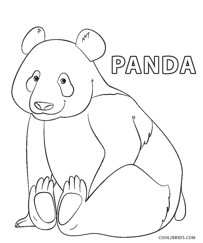 Desenho de Urso Panda para colorir